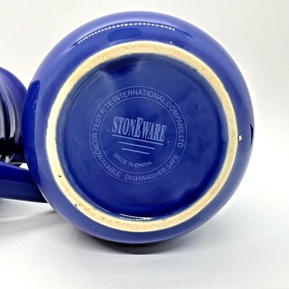 Test Rite International Cobalt Blue Stoneware Sugar & Creamer‎ set - Picture 10 of 11